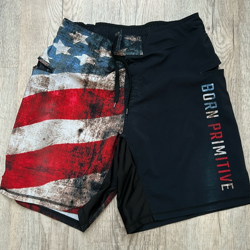 Ten Thousand Men's Patriotic Athletic Shorts - Red, Blue, Black